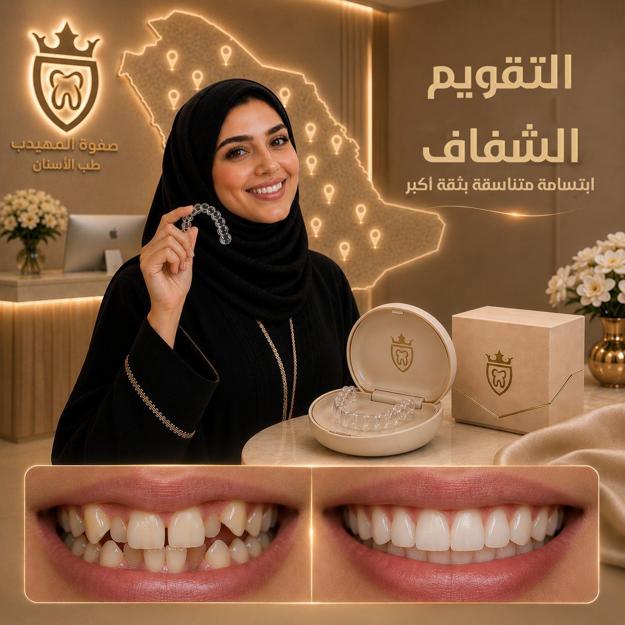 التقويم الشفاف في السعودية: الحل العصري لابتسامة متناسقة وصحية في 70 فرعًا حول المملكة
