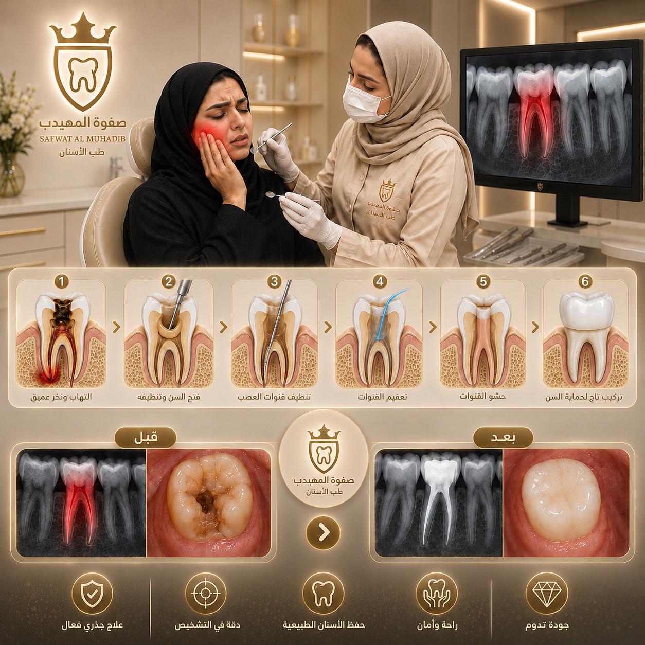 علاج عصب الأسنان: الأعراض، الأسباب، الخطوات، ومتى تحتاجه؟
