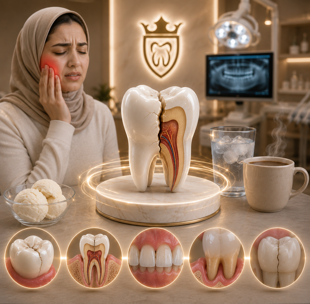 حساسية الأسنان: لماذا تؤلمك الأسنان عند تناول المشروبات الباردة أو الساخنة؟